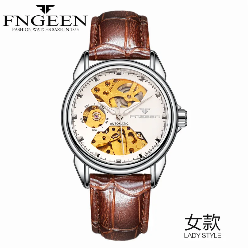 

2021 Automatic Mechanical Watch Business Double-sided Hollow Men's Waterproof Gift Watches Montre Homme