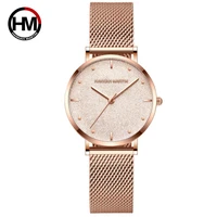 sahara desert dial new design 2021 top brand luxury japan quartz wristwatch stainless steel rose gold waterproof watch for women