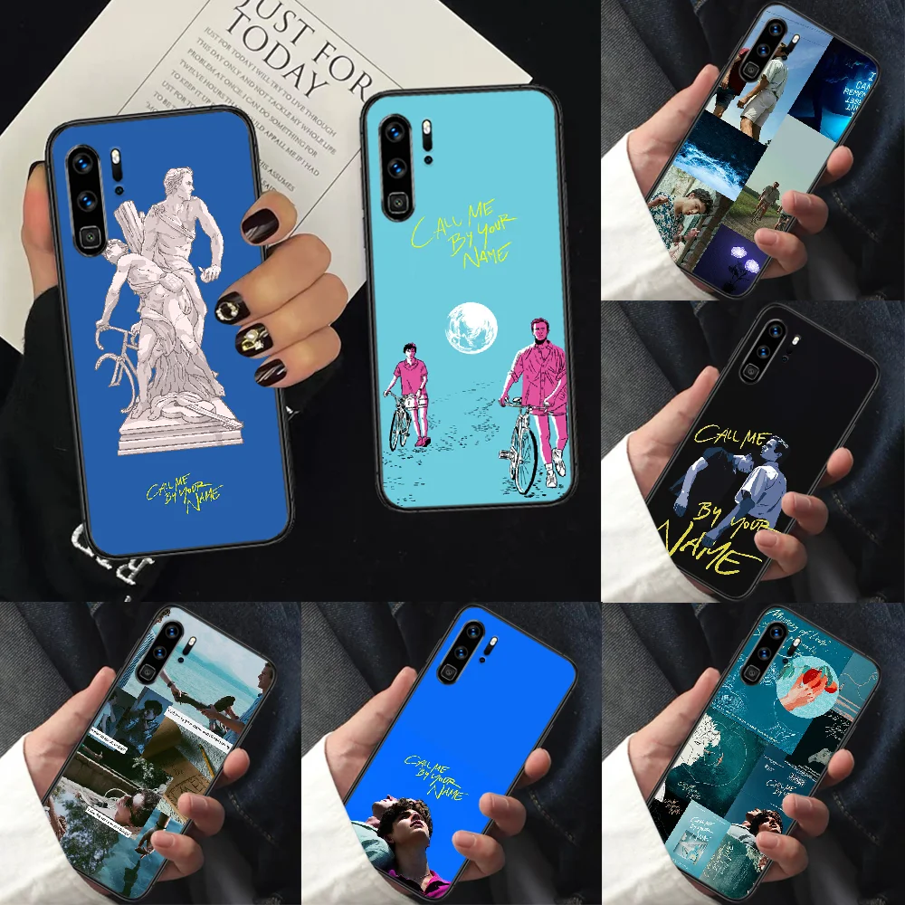 Call Me на Ваше имя чехол для телефона HUAWEI P 9 10 20 30 40 Lite smart Pro Z 2019 Nova 5 6 7 я черный