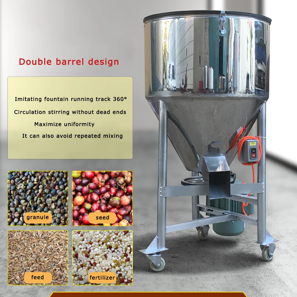 

120KG Granular Color Mixing Machine Electric Stainless Steel Bucket Feed Mixer Grain Seed Mixer Powder Particle Mixing Machine