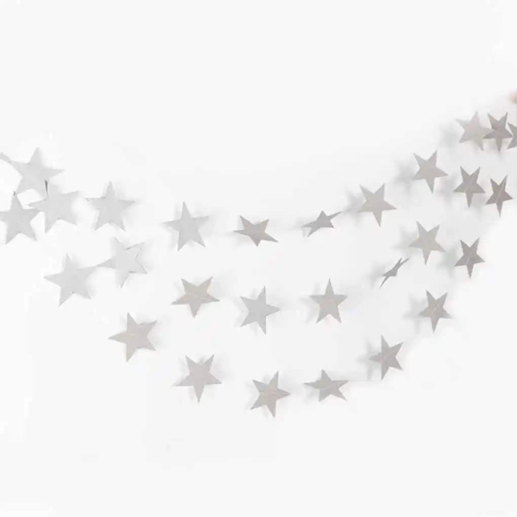 Бумажная гирлянда в форме сердца с пятиконечными звездами 4 м подвесной баннер