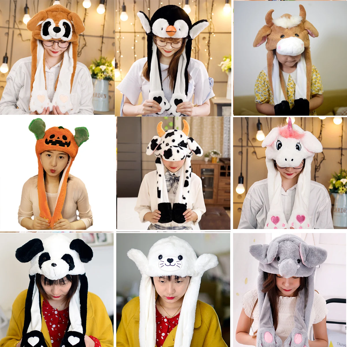 Милая шапка кролика в различных стилях без светильник забавная поплавок с