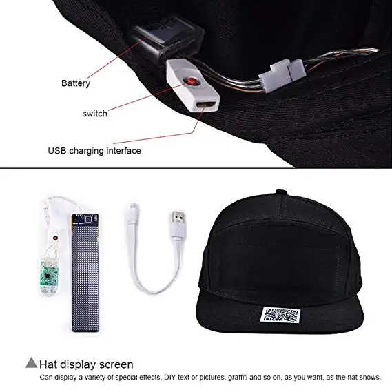 Фиксированная шапка с Bluetooth и светодиодной подсветкой 4 цвета|Светодиодные