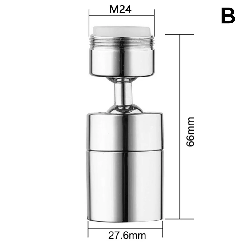 

Any Angle Swivel 2-Flow Faucet Nozzle Dual Function with 2 Ball Joint for Kitchen Bathroom BDF99