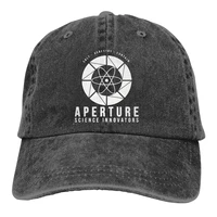 aperture science baseball caps peaked cap portal game chell atlas p body sun shade hats for men