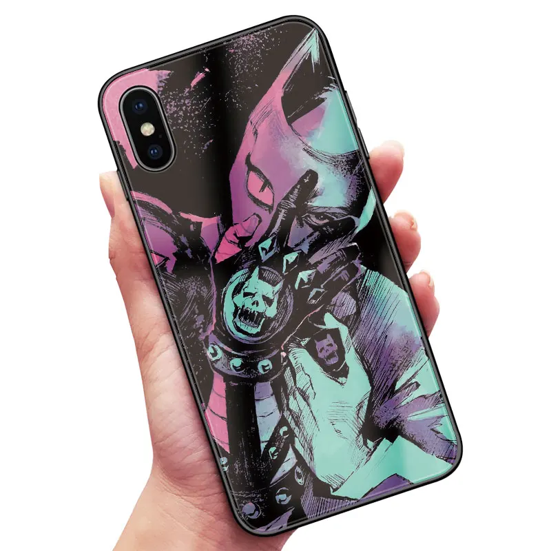 Необычные приключения Джоджо аниме Coque чехол из закаленного стекла для телефона чехол для iPhone6s 7 8 Plus X XR XS 11 PRO MAX - Цвет: Jojo 48