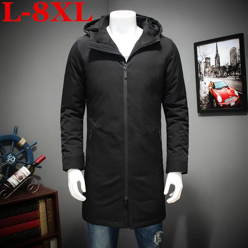 Большие размеры 8XL 7XL 6XL 5XL новая одежда Куртки Бизнес длинное плотное зимнее