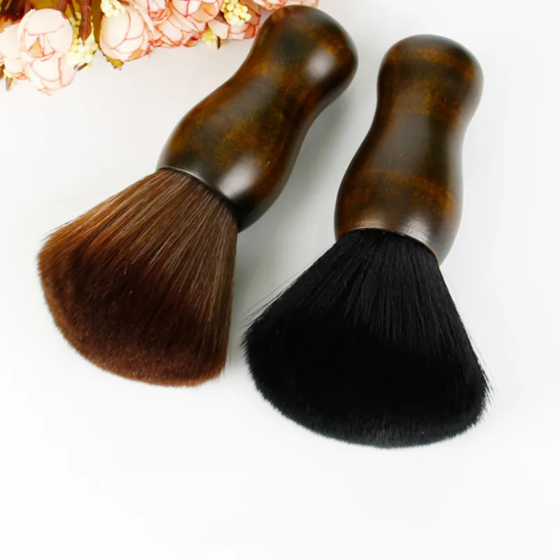 

barber Black neck facial dusting brush haircut hair cleaning hair brush salon hair cutting hair styling makeup tool 1 piece