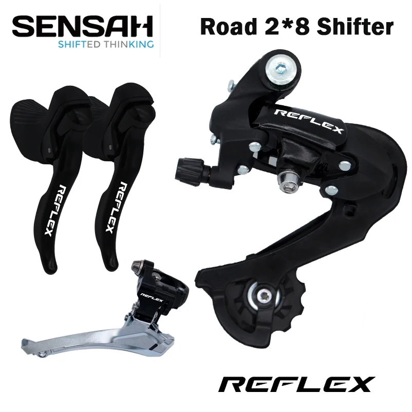 Переключатель скорости SENSAH для дорожного велосипеда 2x8 скоростей|Велосипедный
