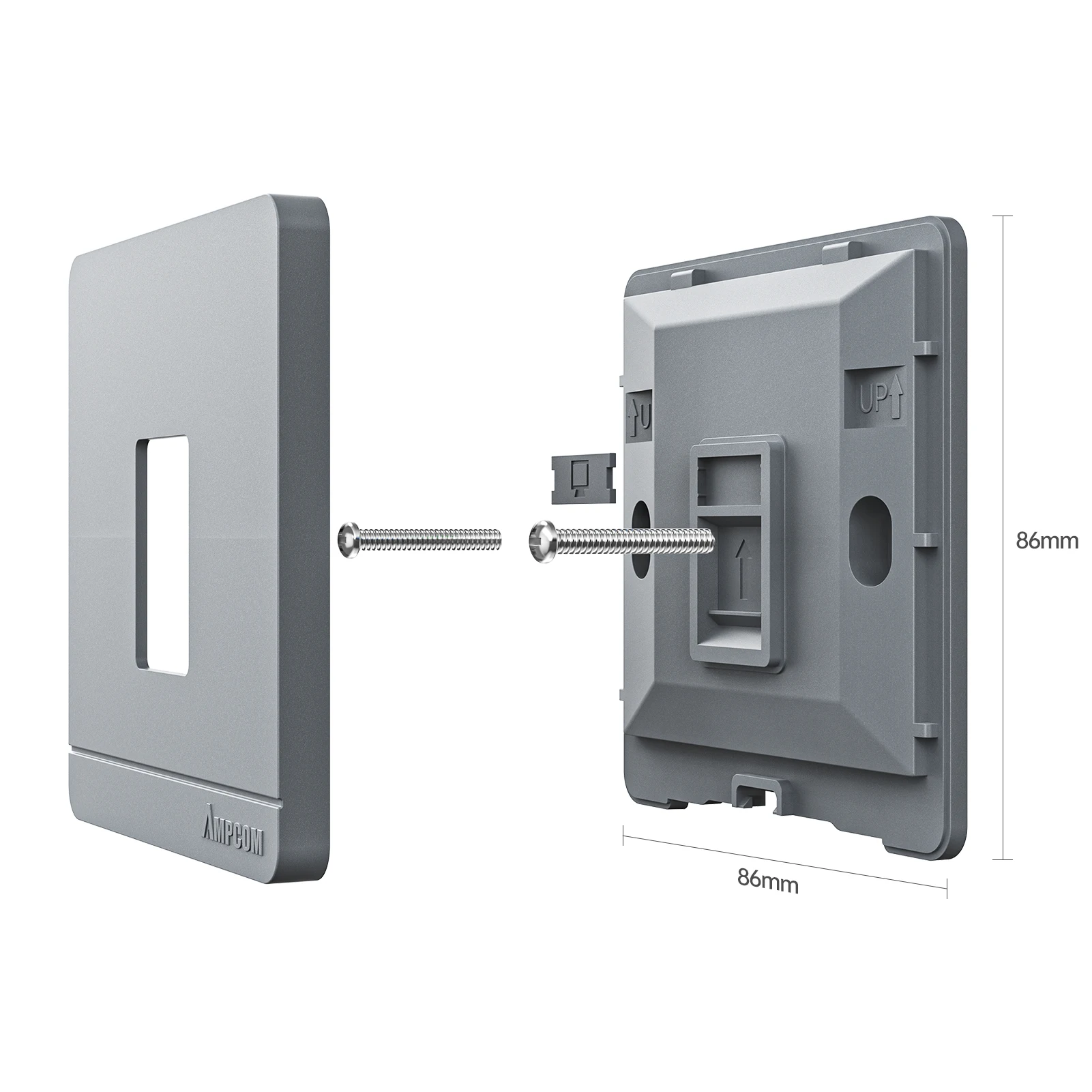 AMPCOM 86-типа rj45/rj11 гнездо для настенной панели модульный Keystone jack настенная пластина