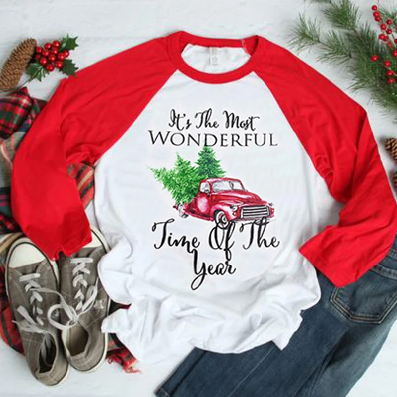 Hot Tee Plus Size Shirt Harajuku Top Cool Merry Christmas Women T-shirt Fall Autumn Womens Female Tshirt Tops | Женская одежда