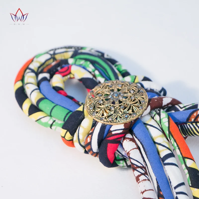 Цветные яркие африканские ювелирные изделия тканевое веревочное ожерелье