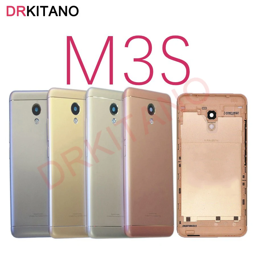 Для MEIZU M3S Задняя крышка батареи задняя дверь Корпус Шасси чехол для Meizu M3S мини крышка батареи с объективом камеры боковые кнопки