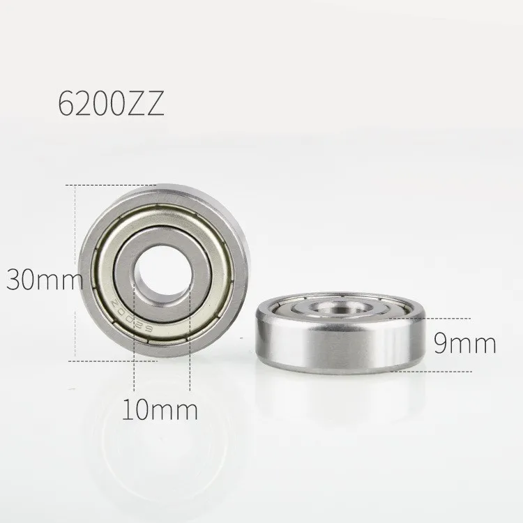 5 шт. 6200ZZ / 2RS 6200 Подшипник 10*30*9 высокоскоростной Низкошумный Гладкий шариковый