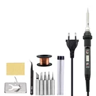 Электрический паяльник с регулируемой температурой и ЖК-дисплеем, 60 Вт80 Вт, электрический инструмент, набор инструментов для переделки, сварки