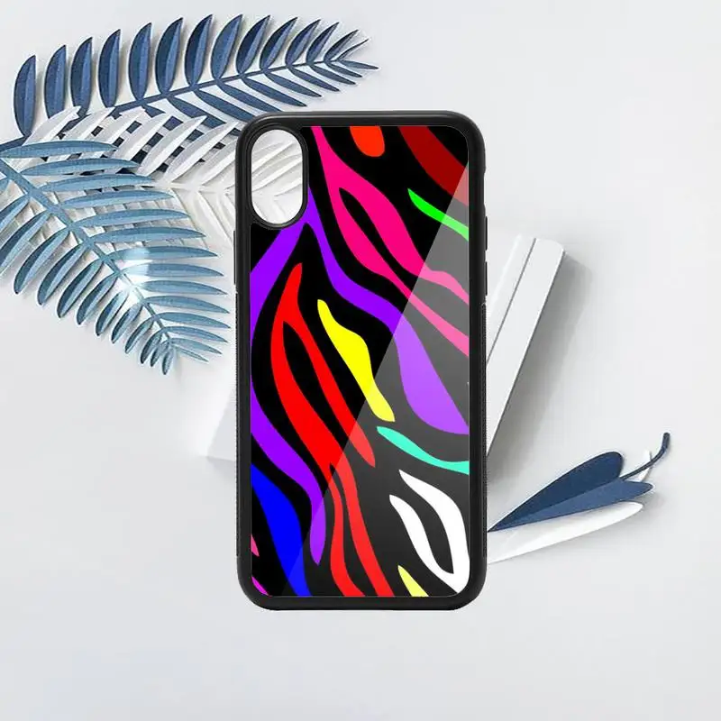 

zebra print clip art animal Phone Case PC for iPhone 11 12 pro XS MAX 8 7 6 6S Plus X 5S SE 2020 XR