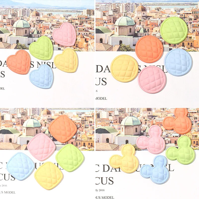 

10Pcs Kawaii Love Heart Square Mouse Head Flatback Resin Cabochon Hair Bow Embellishment Accessories Scrapbooking Craft Making