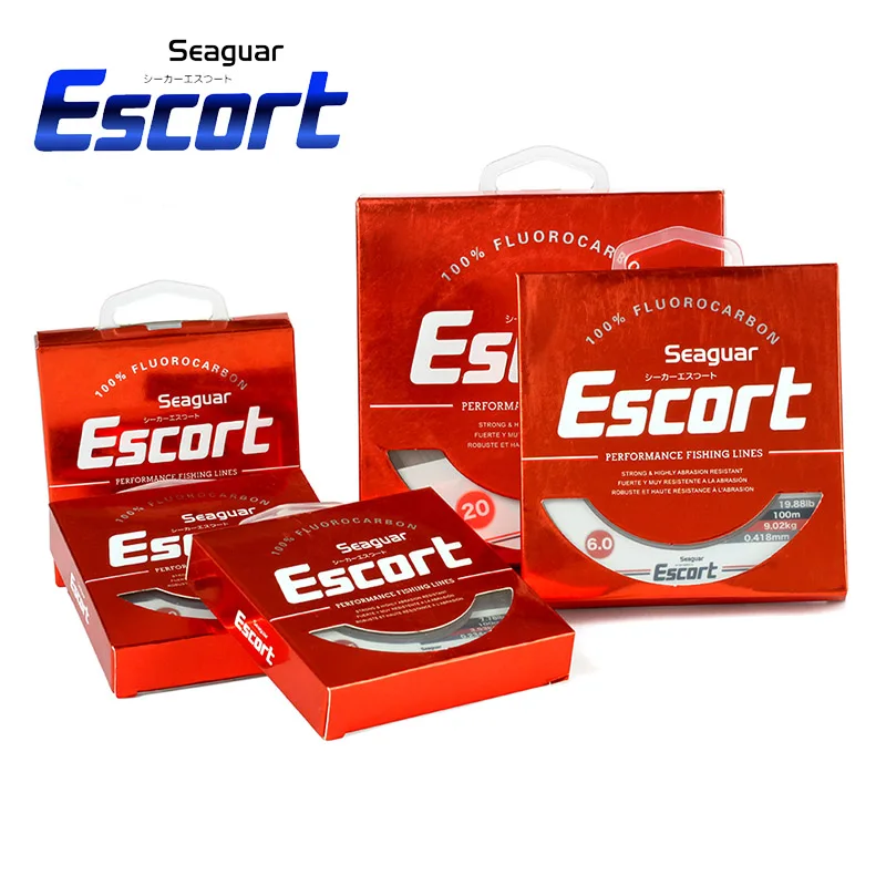 

Seaguar Escort 100M Fluorocarbon Fishing Line 2.76-56.64LB 0.141-0.778mm Carbon Fiber Leader Line Carp fly fishing line pesca