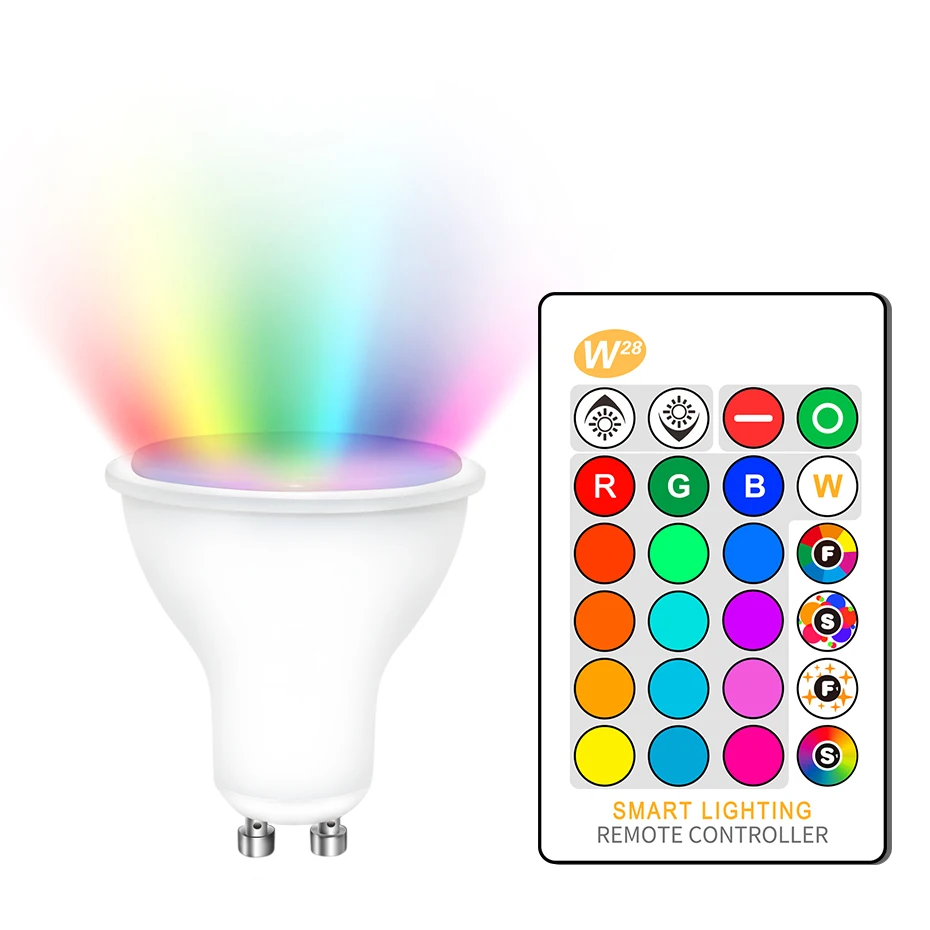 Dimmable RGB светодиодный лампы 220V 110V GU10 8 Вт лампада светильник Точечный GU 10 Bombillas с