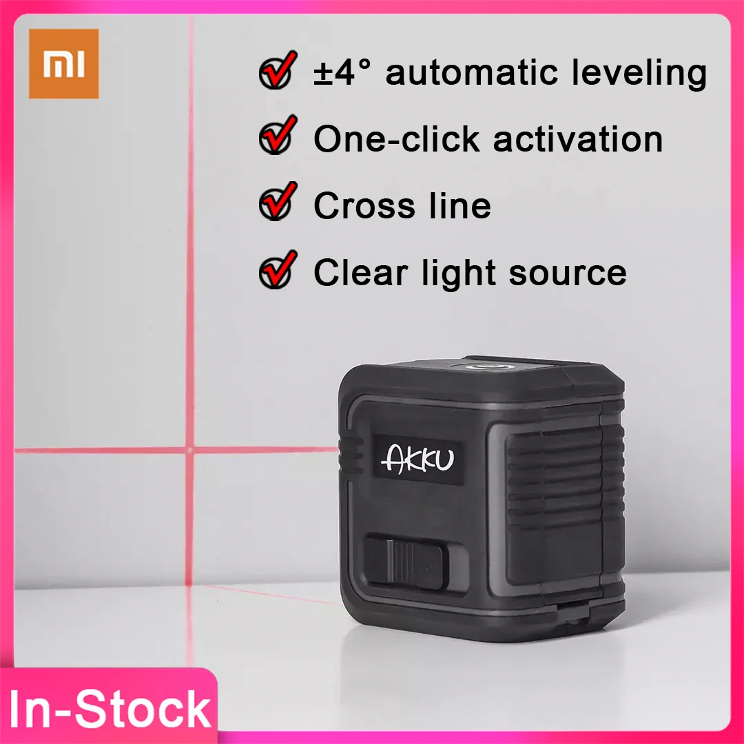 Самонивелирующийся лазерный уровень Xiaomi AKKU сверхмощный Красный инфракрасный