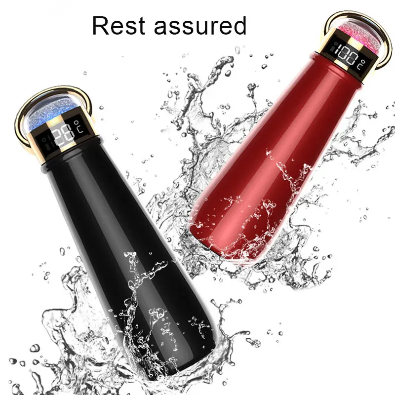 

420ml Vacuum Insulated Mug With Shining Lid LED Touch Screen Real-Time Water Temperature Display Water Bottle LDF668