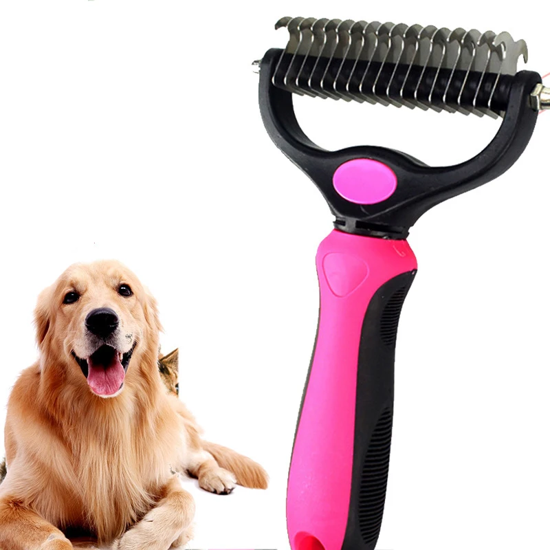 Расческа для удаления волос собак кошек детанглер меховая обрезка Dematting щетка