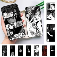 junji ito terror horror anime phone case for samsung note 5 7 8 9 10 20 pro plus lite ultra a21 12 72