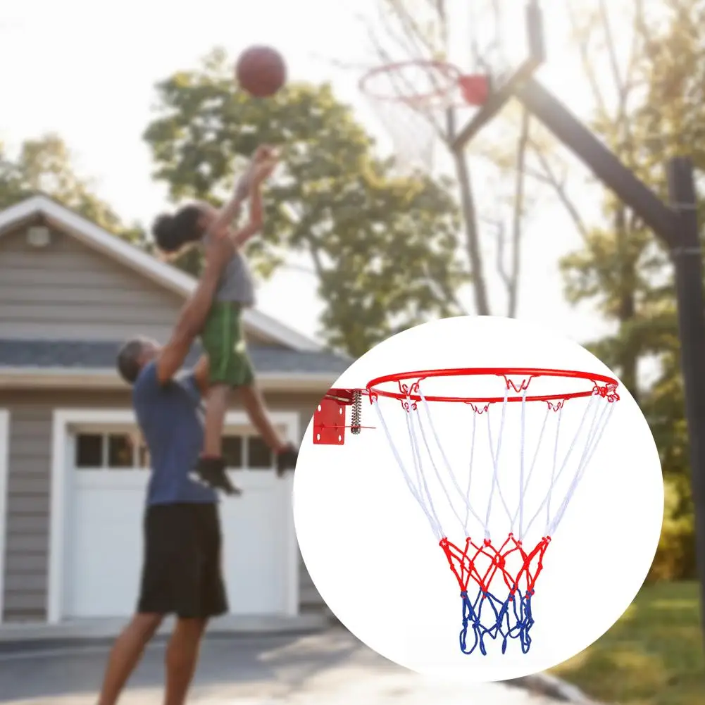 25/32CM Indoor Outdoor Metal Basketball Frame Wall-mounted Kids Goal Hoop Set Ring Equipped With Net Screw | Спорт и развлечения