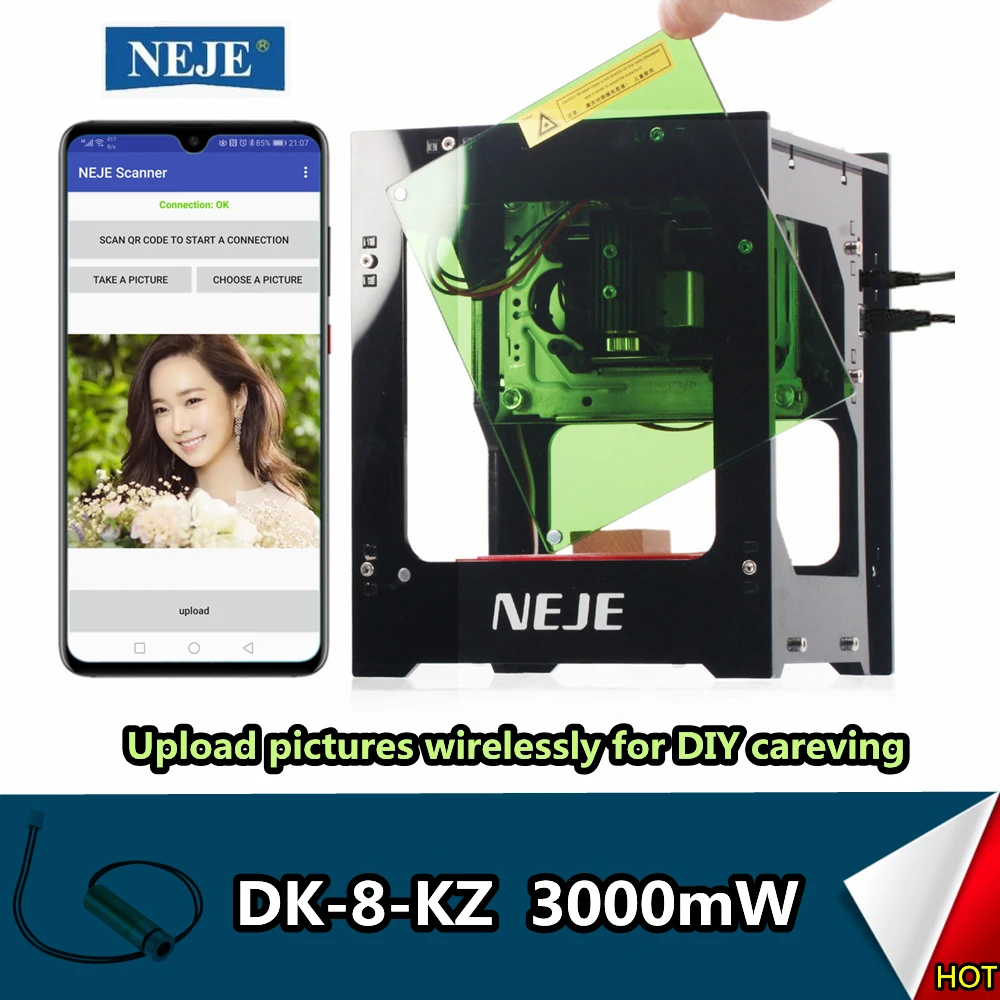 Best Offers NEJE DK-8-KZ 3000mW 445nm High Speed USB Desktop Laser Engraver Router Carver LOGO DIY Mini Printer Engraving Marking Machine Best Offers NEJE DK-8-KZ 3000mW 445nm High Speed USB Desktop Laser Engraver Router Carver LOGO DIY Mini Printer Engraving Marking Machine
