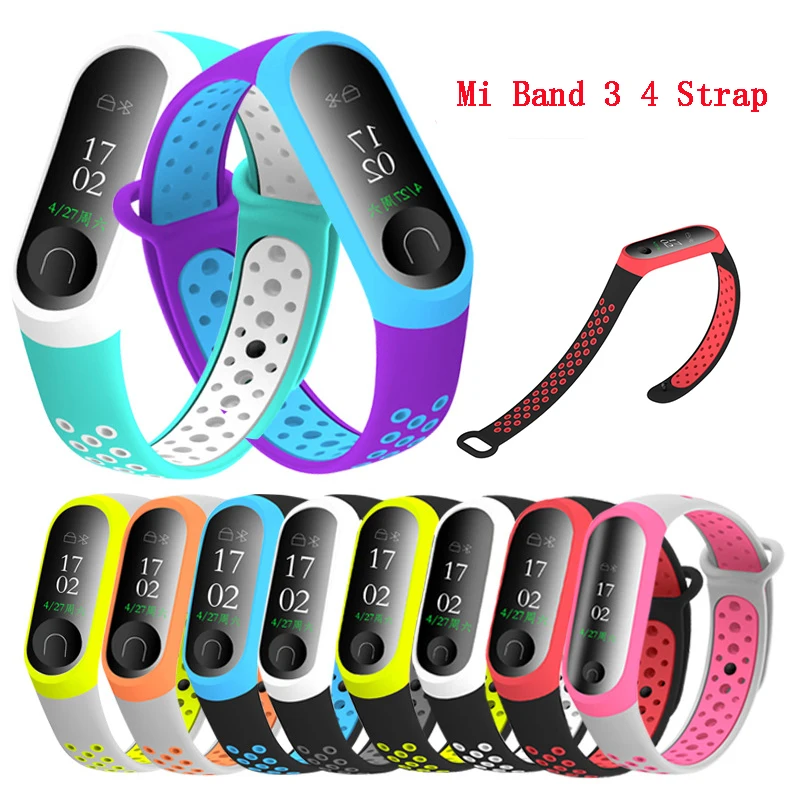 

Colorful mi band 4 accessories pulseira miband 4 strap replacement silicone Wriststrap for xiaomi mi4 smart bracelet Wristband