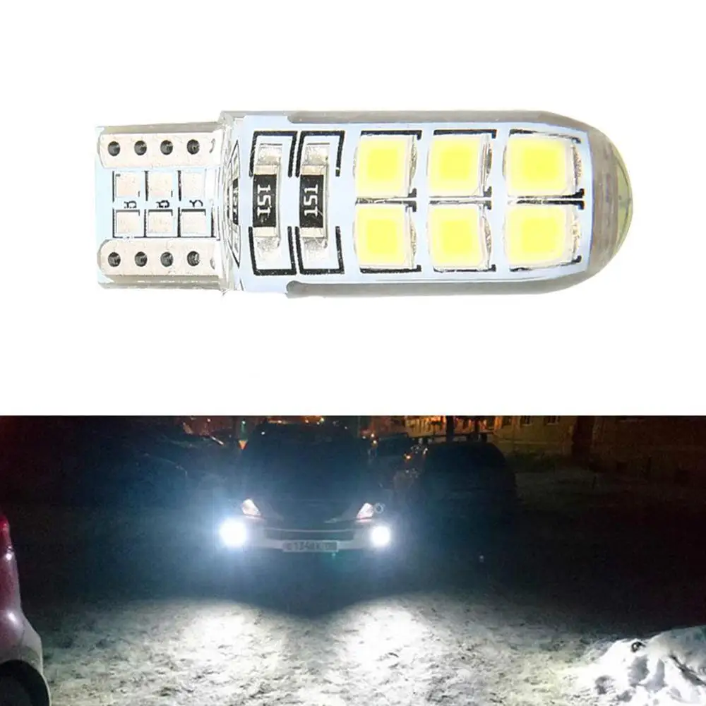 10 шт. универсальные автомобильные лампы T10 194 W5W COB 2835 SMD 12 светодиодов 2 Вт |