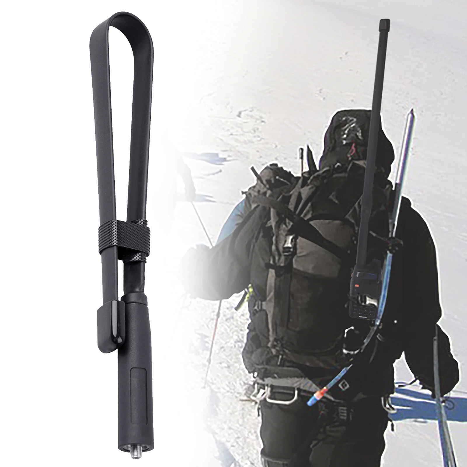 

Walkie Talkie Folding Tactical Antenna Automatic Search Stable Signal ​For Baofeng UV-5R BF-888s UV-82 Kenwood Hyt Dual Band