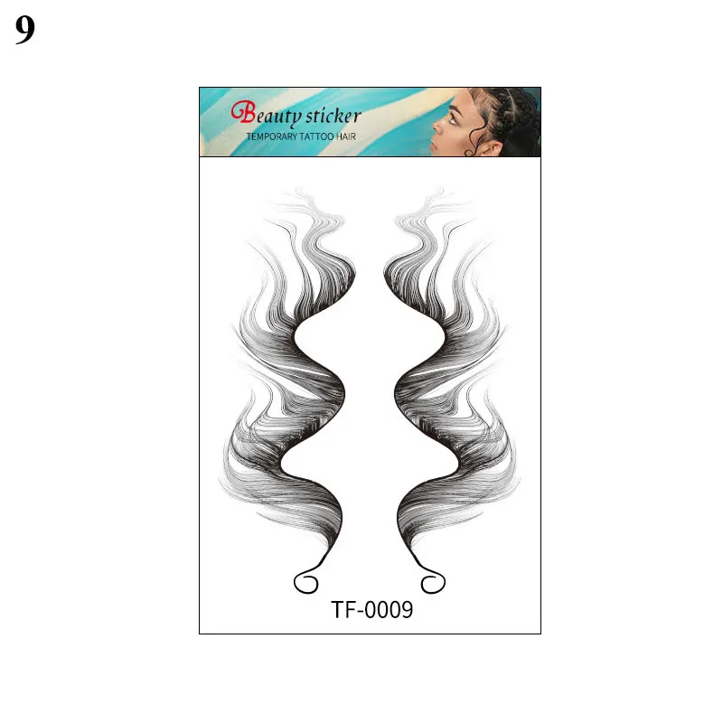 

DIY Natural Curly Fake Baby Hair Temporary Sticker Waterproof Styling Tool Hair Line Tattoos Sticker For Women Girls Wholesale