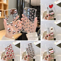 nutella chocolate phone case transparent for iphone 7 8 11 12 s mini pro x xs xr max plus cover clear mobile bag