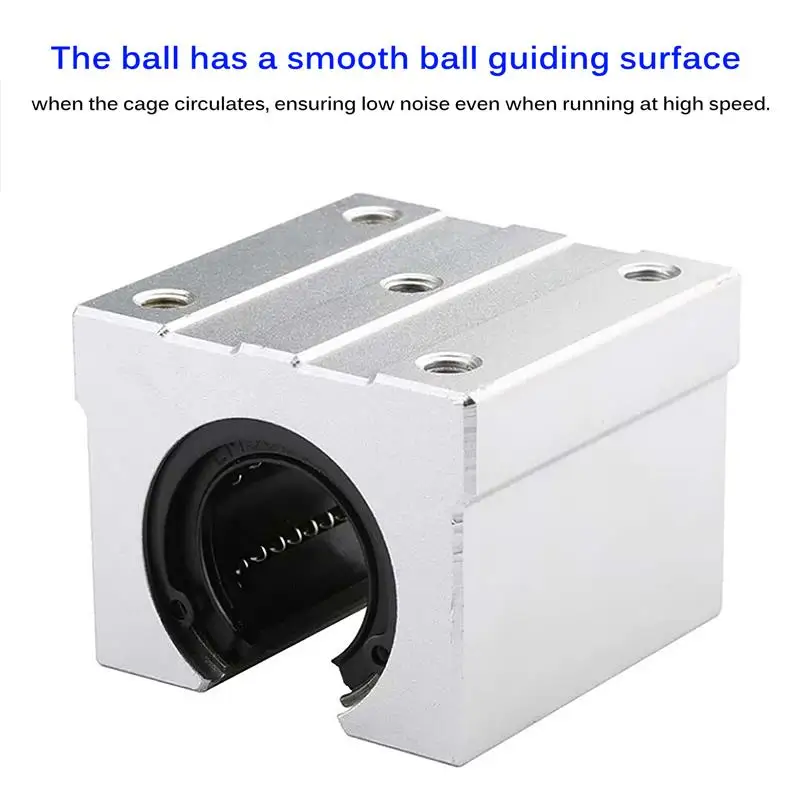 2pcs SBR20UU Open Type Linear Slider Slide Block Bearing Motion Ball Unit For Guide Rail Aluminum Alloy | Обустройство дома