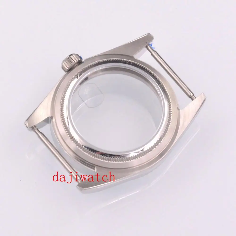 2020 Новый роскошный чехол Parnis 36 мм из серебристого золота сапфирового стекла для