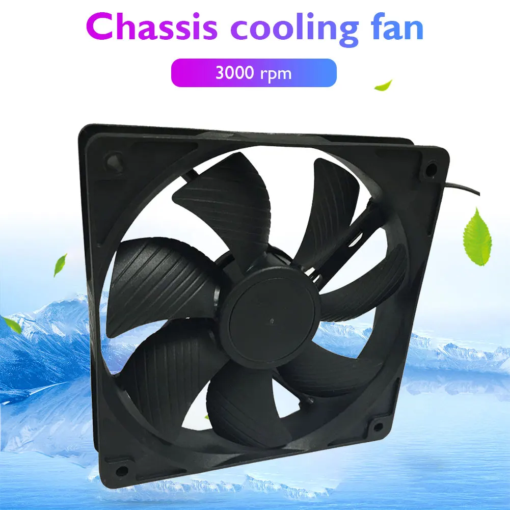 

120mm 3000RPM Fan Cooling 12cm DC 12V 500V Chassis Workstation Cabinet Radiator Server Fan PC Cooler Accessories