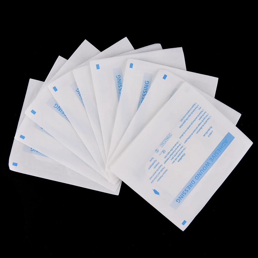 

10PCs/set Outdoor Safety & Survival Hypoallergenic Non-woven Medical Adhesive Wound Dressing Band aid Bandage Large Wound Aid