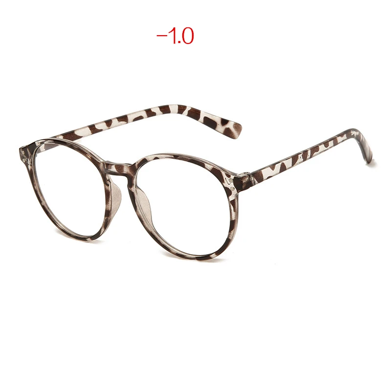 

Finished Myopia Glasses Men Vintage Round Eyeglasses for Women Retro Shortsighted Eyeglass Prescription -1.0 1.5 2.0 2.5 to -6.0
