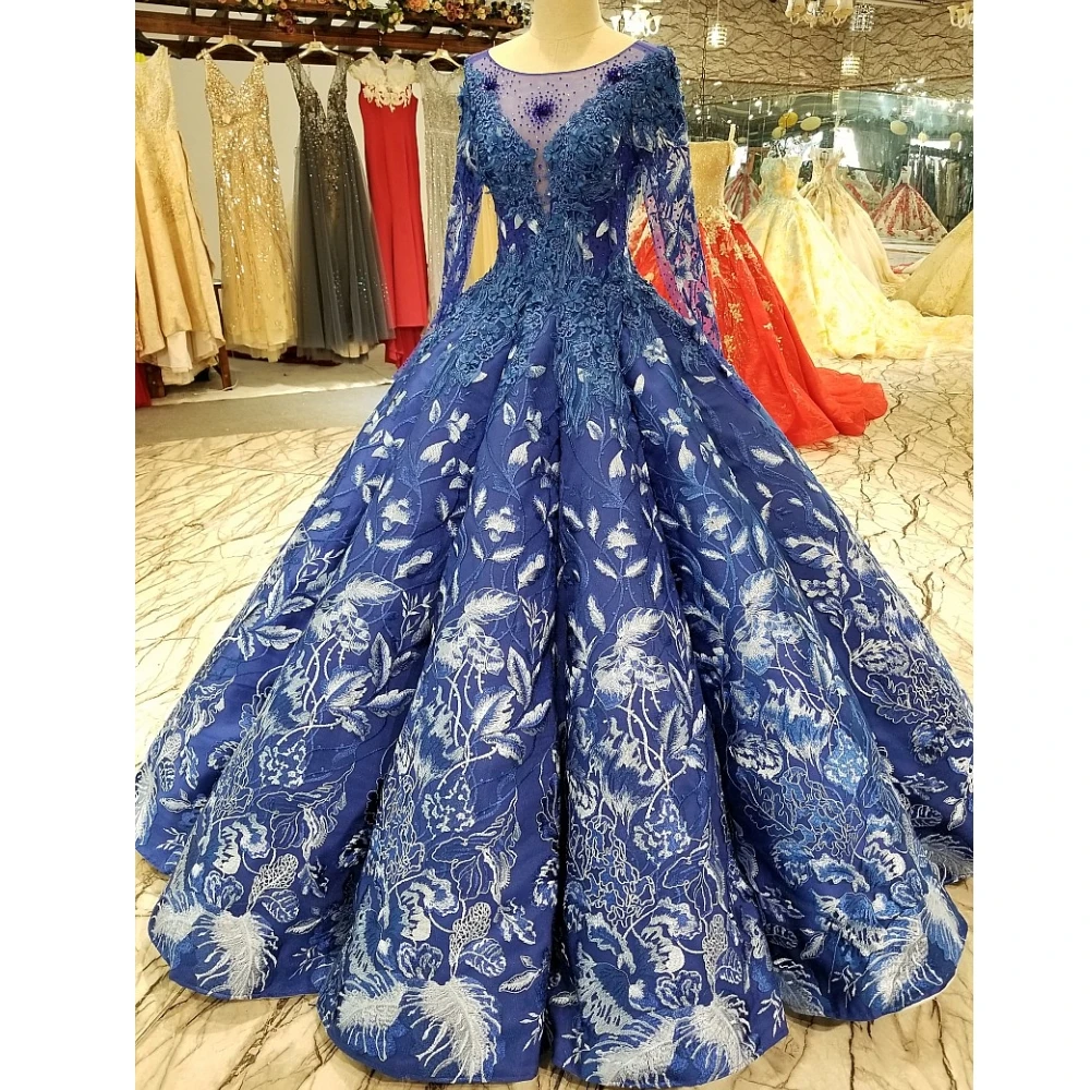 Роскошное Свадебное платье с длинным рукавом и кружевной вышивкой | Свадьбы