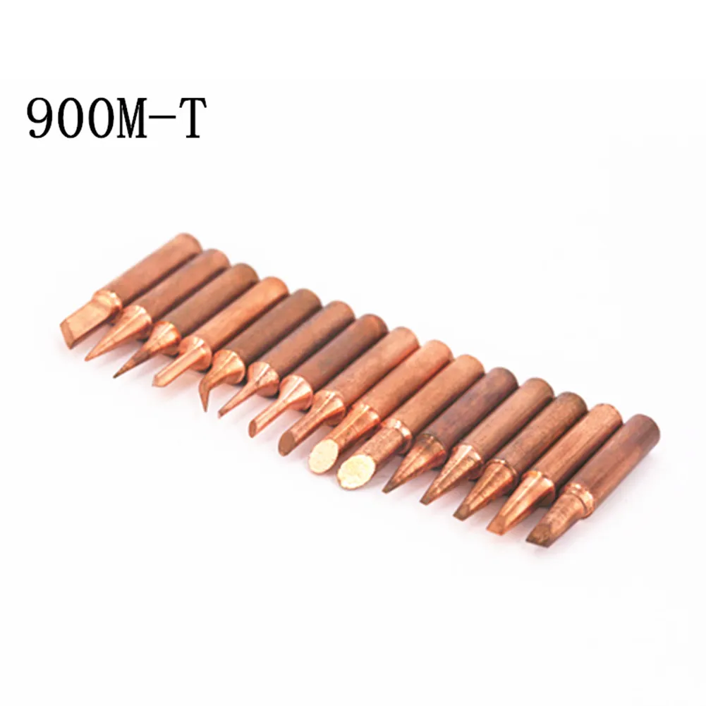 

10Pcs Lead-free Red copper Pure cupper Solder tip 900M-T For Hakko 936 FX-888D Saike 909D 852D+ 952D Diamagnetic DIY