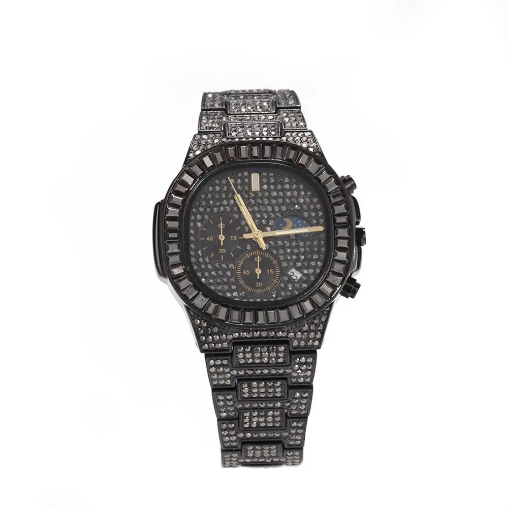 Iced Hiphop Store многофункциональные Модные Роскошные Кварцевые квадратные наручные