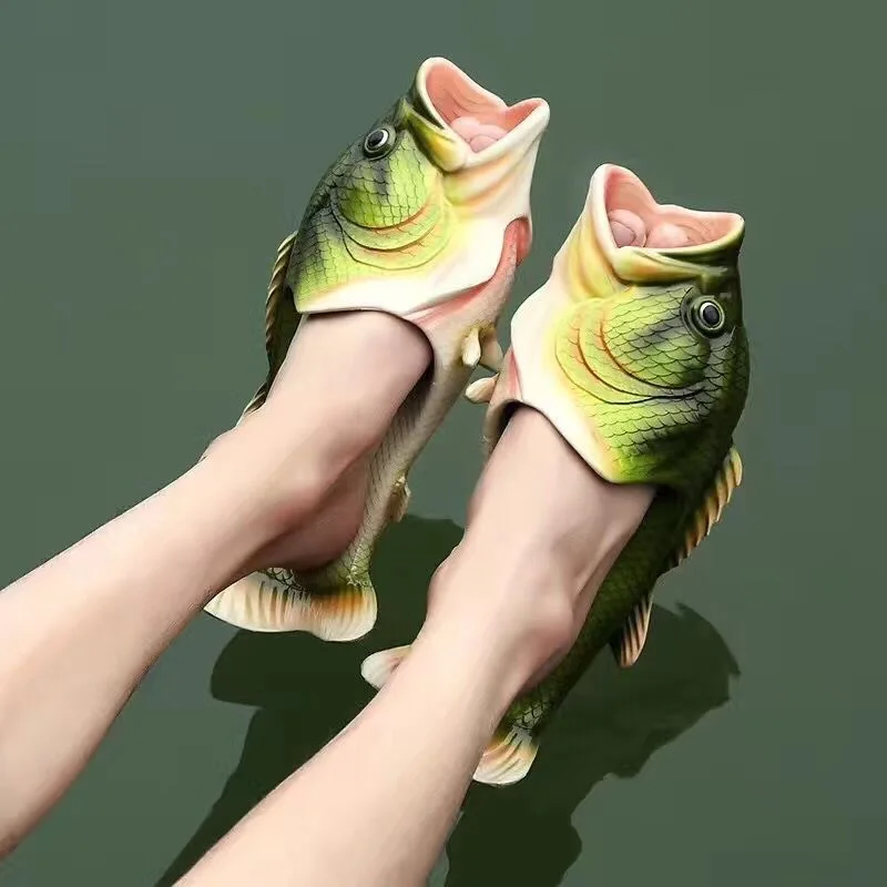 

Funny Slippers Man Footwear Family House Shoes Men Large Size 37-45 Summer Beach Slippers Boys Unisex Fish Slippers Men 2022