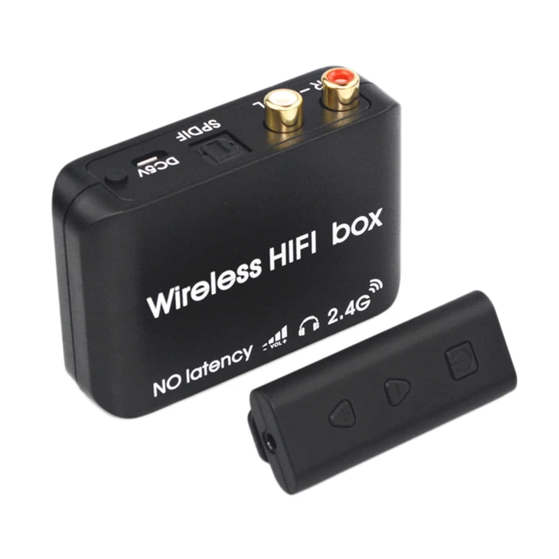 

2.4G Wireless HiFi Box Transmitter Sender Digital o Music Receiver Speaker Support Computer Live Broadcast TV
