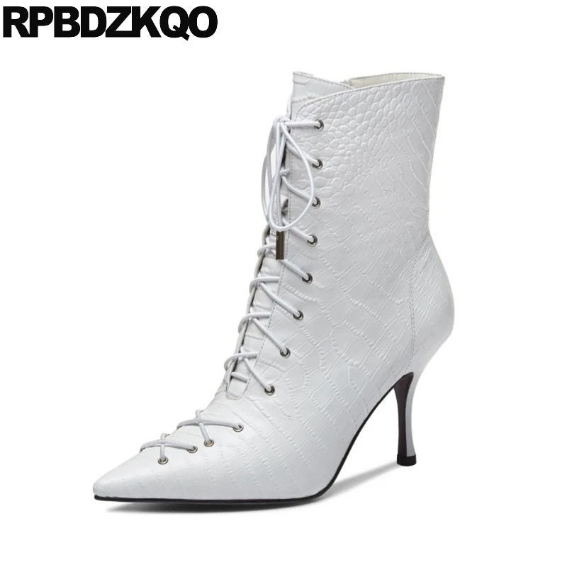 Змеиной кожи украшены натуральным мехом на высоком каблуке Фирменные женские