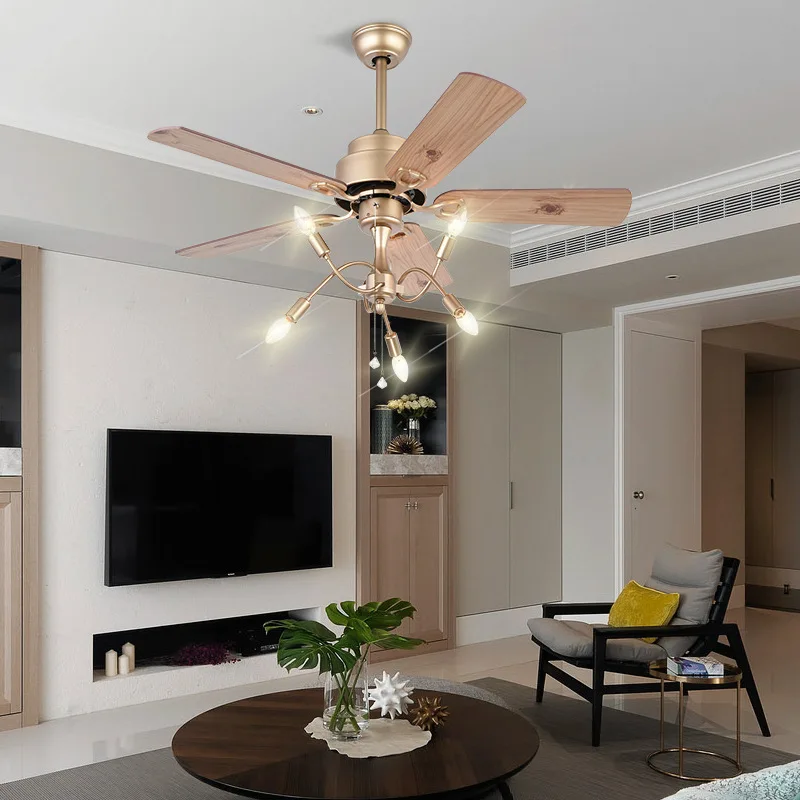 Потолочный вентилятор с подсветкой 45 дюймов бесшумный потолочный светильник