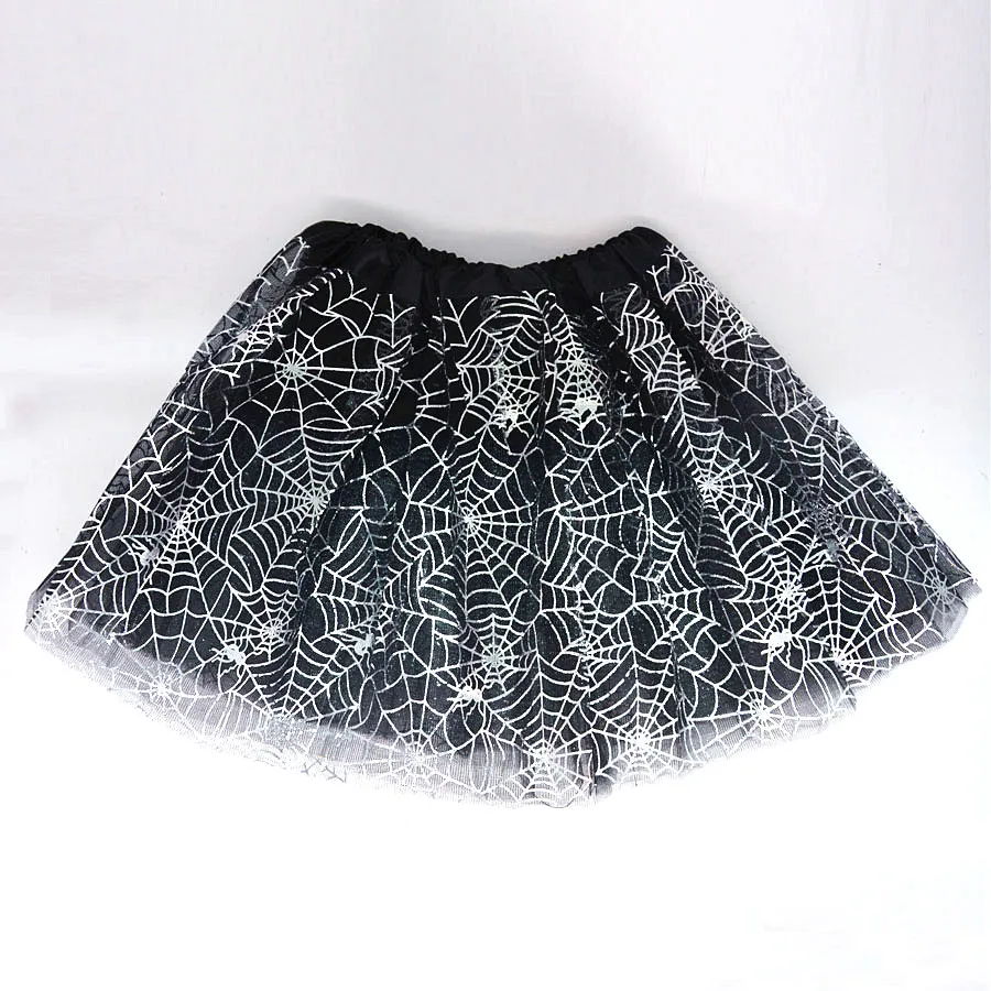 not light up skirt Ужасный страшный светодиодный светящийся светильник для девочек; костюм паутинной паутины; юбка-пачка для костюмированной вечеринки; карнавальный костюм на Хэллоуин - Цвет: not light up skirt