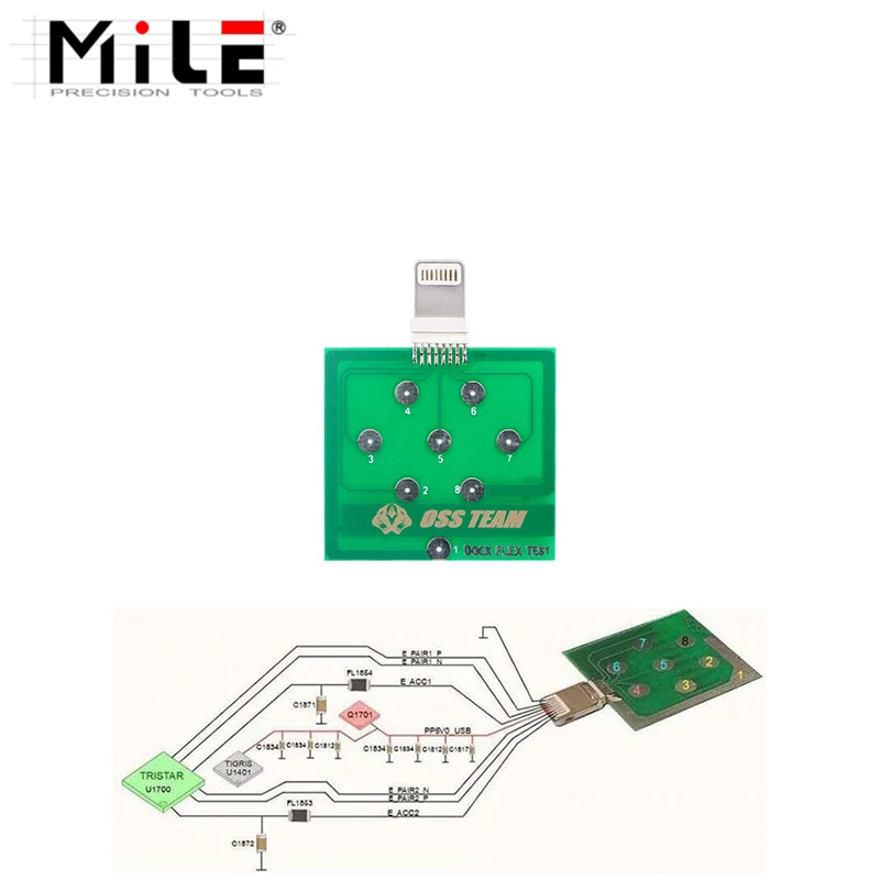 MILE Micro USB док станция Flex Board для iPhone и Type C Android Phone U2 зарядка аккумулятора инструмент