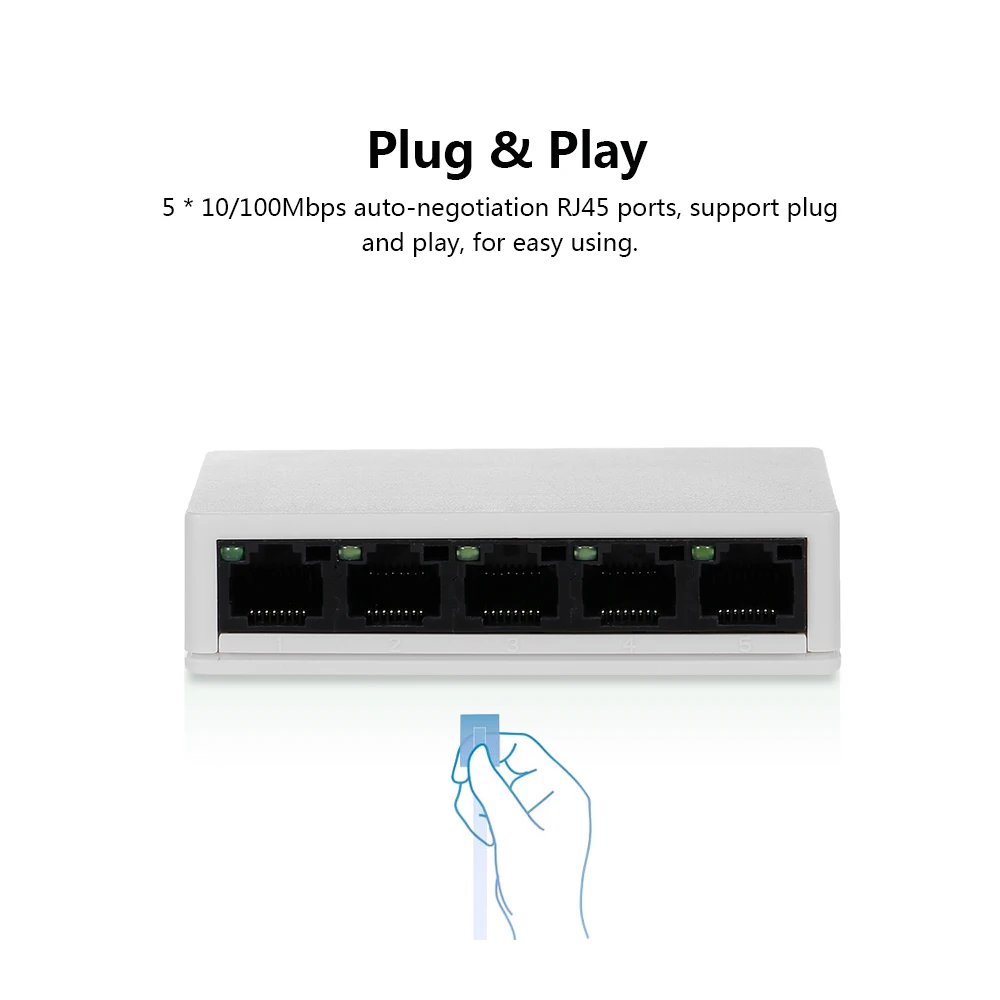 SW05 5 Порты и разъёмы гигабитный коммутатор 10/100 Мбит/с Ethernet компонентов сетевой