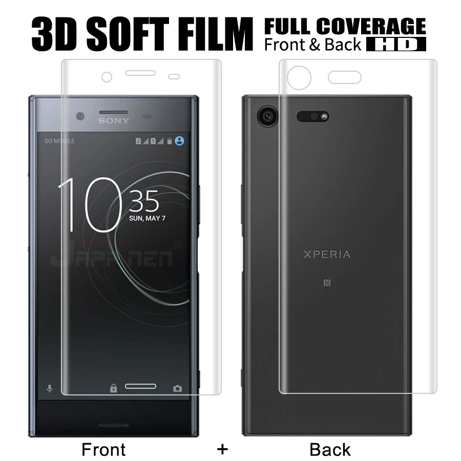 Передняя+ задняя 3D защитная пленка из мягкого ТПУ для sony Xperia 10 Plus XZ3 XZ1 XZ2 Compact XZ Premium XA2 Ultra
